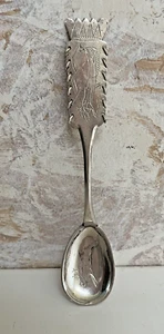 Antik Silber Finnland Rentier & Schlitten Schlitten Andenken Löffel 1937 Punzen - Bild 1 von 8