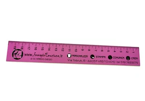 RIGHELLO in Alluminio Gadget con stampa personalizzata LOGO e informazioni varie - Foto 1 di 1