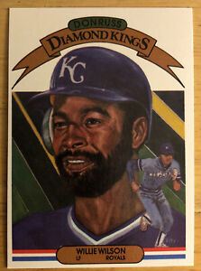 1983 Donruss Willie Wilson Diamond Kings Baseball Card #15 Royals High-Grade NM