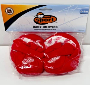 NHL Detroit Red Wings Hockey Baby Booties 0-3 Months - Picture 1 of 4