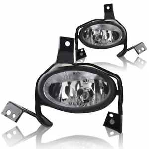 1x Pair Chrome Housing Clear Lens Fog Light Lamps Kit Fits 2010-2011 Honda CR-V - Picture 1 of 4