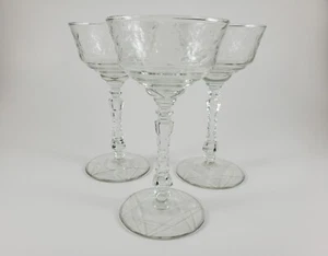 3 Artic Rose Libbey/Rock Sharpe Liquor Cocktail Goblet Glasses Star of David - Picture 1 of 12