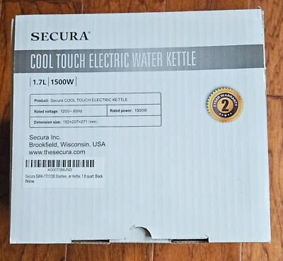 Hervidor de agua eléctrico Cool Touch SecureSK-1701DB/1701DA 1,7 litros - negro Foto 1 de 3