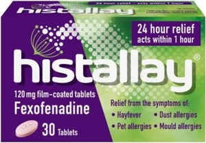 Histallay - Hayfever Relief - Fexofenadine 120mg - 30 Tablets - 24hr Relief - Picture 1 of 7
