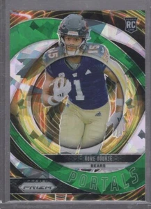 2024 Panini Prizm Rome Odunze Portals Green Ice #9 - Chicago Bears  - Picture 1 of 2