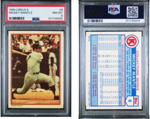 1985 Circle K Mickey Mantle PSA 8 #6 Yankees Card POP 80 101748005 - Picture 1 of 1