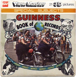 Vintage GUINNESS BOOK of WORLD RECORDS VIEW-MASTER REELS (1978) 3 Disks BOOKLET - Picture 1 of 4