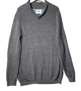 Suéter Old Navy Tejido Texturizado Chal Cuello Gran Tamaño Gris Para Hombre Talla Grande - Imagen 1 de 8