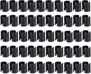 Paquete de 100 clips de bloqueo de estante para estanterías de alambre para postes - reemplazos de mangas de estantería - Imagen 1 de 12