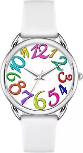 38MM Women Watch Large Face Easy to Read Waterproof Watch - Picture 1 of 6