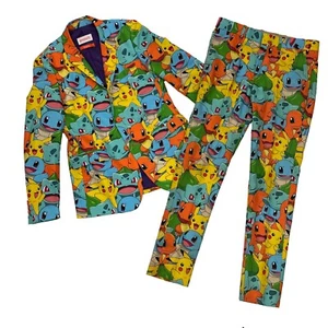 POKEMON Pikachu OppoSuits Suits Teen Boys 2 Piece Suit Pants Jacket 14Y 14 - Picture 1 of 4