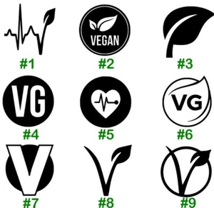 Calcomanía de vinilo vegano pegatina coche ventana pared símbolo vegetariano veganismo diseño dieta - Imagen 1 de 11