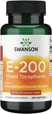 Swanson, Vitamin E, 200IU, 100 Weichkapseln - Blitzversand