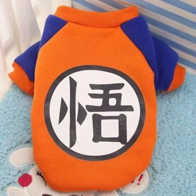 2024 New Hot Small Dog Pet Clothes Dragon Ball Goku Sweater T-Shirts - Image 1 of 4