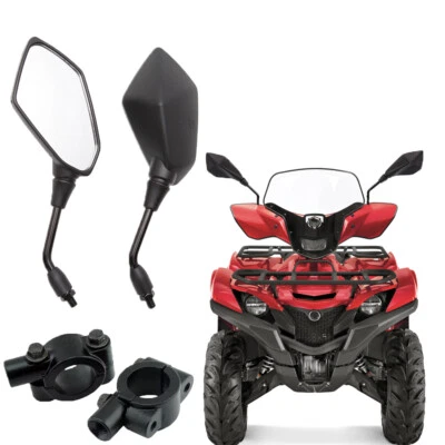 Espejos retrovisores laterales 7/8"" 22 mm UTV ATV con adaptadores para Can-am Outlander 570 Max XT Foto 1 de 4