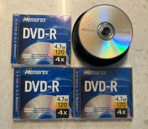 Lot Of 33 Memorex DVD+R 4.7GB 120min 30 16x And 3 4x - Picture 1 of 2