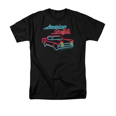 AMERICAN GRAFFITI NEON Licensed Adult Men's Graphic Tee Shirt SM-6XL - Image 1 of 2