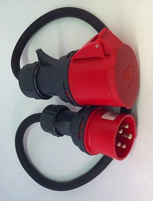 CEE Adapter Starkstrom  16 A Stecker auf 32 A Kupplung 1 Mtr. H07RN-F 5G2,5  - Bild 1 von 4