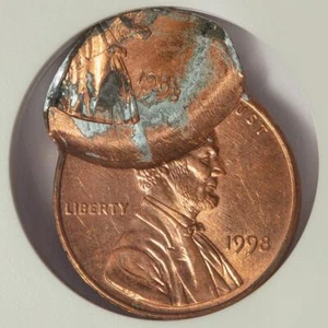 1998 ANACS MS62 Double Struck Double Date Lincoln Cent Mint Error Two Dates - Picture 1 of 4