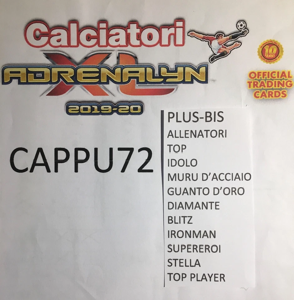 Top Plus Entrenador Special Cards Adrenalyn XL 2019-20 Calciatori Panini