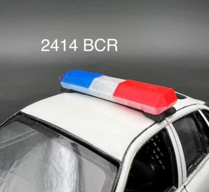 1/24 25 Scale Blue Clear Red Code 3 MX7000 Lightbar LAPD LASD Sheriff Police - Picture 1 of 11