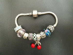 Charm Bracelet Vintage Silver Plated - Picture 1 of 3