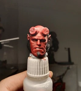 Painted Hellboy Anung Un Rama Mezco Size Head Carved Model 1/12 Scale Toys - Picture 1 of 3