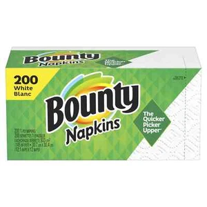 Bounty Paper Napkins, White, 200 Count - Picture 1 of 8