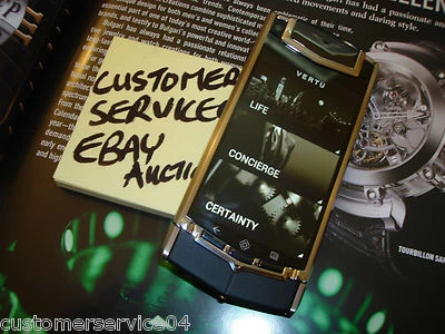 Подлинный роскошный сотовый телефон Vertu Ti Android титановый с черной кожей РЕДКИЙ - Изображение 1 из 4