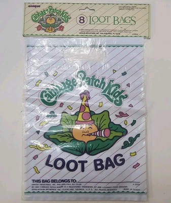 Vintage Cabbage Patch Kids 1984 Loot Bags (8) Birthday Party Supplies Gift Bags - Image 1 of 4
