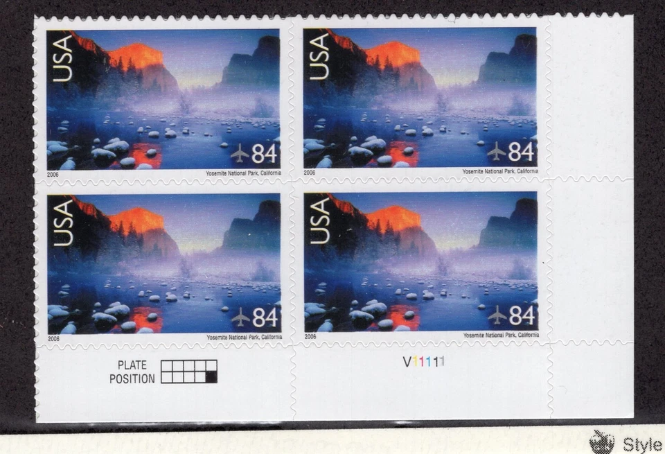 2006 84 Cent Yosemite Plate Block, Scott #C141, Mint NH - Image 1 of 1