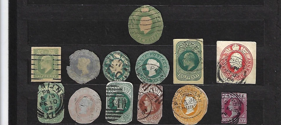 GREAT  BRITAIN    Stamp  SC# ????   13  PRE STAMP ENVELOPE CUT OUT USED - Image 1 of 1