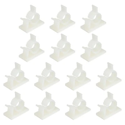 Kabelklemmen 13mm 14Stk Kabelhalter einstellbar für Wand/Unter Schreibtisch Weiß - Bild 1 von 4