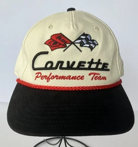 GM Chevrolet Corvette Performance Team Men's Cap Hat Cream/Black OSFM - Imagen 1 de 17