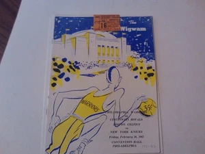 1962 Boston Celtics vs. Knicks, Krieger vs. Royals Programm mit Ticket NBA Stars - Bild 1 von 9