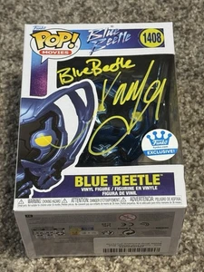Funko: Blue Beetle 1408 ~ Xolo Mariduena Signed, “Oh My god It’s Inside Me” GCOA - Picture 1 of 8