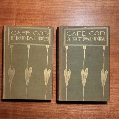 Cape Cod by Henry David Thoreau 1896 Two Volume Set Houghton Mifflin Illustrated - Image 1 of 4