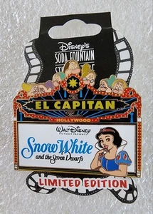 DISNEY DSF DSSH ~SNOW WHITE & THE SEVEN DWARFS~ EL CAPITAN MARQUEE LE 300 PIN - Picture 1 of 7