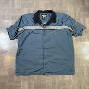 Harley Davidson Skull Wings Kurzarm Button Down Garage Hemd Größe 2XL - Bild 1 von 8
