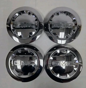 2007-14 GMC Sierra 1500 Yukon Denali XL Chrome Center Caps OEM GM 9596381 - Picture 1 of 10