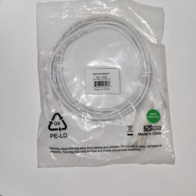 Monoprice 10ft 32AWG Mini DisplayPort to DisplayPort Cable DP-MDP-32-MM-10 6008 - Image 1 of 3