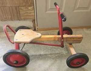 Vintage Antique RADIO FLYER ROW-CART PEDAL CAR Red Push / Pull and Go - Picture 1 of 7