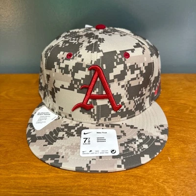 Nike True Arkansas Razorbacks Retro Flatbill Digital Camouflage Fitted Hat Cap - Image 1 of 4