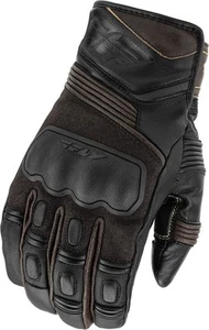 Fly Racing Surveyor Mens Leather Motorcycle Gloves Brown - Picture 1 of 2