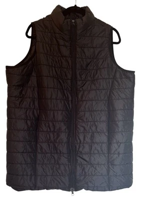 Chaleco Boohoo Negro Midi Cuello Embudo Chaleco Puffer Cremallera Frontal Talla 10P Foto 1 de 4