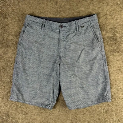Мужские ржавые шорты 32 Shark синие серые боковая полоса функциональные гибридные для ходьбы гольфа - Изображение 1 из 4