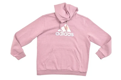 Adidas Women's Pink Hoodie Pullover Size M Logo Kangaroo Pocket - Image 1 of 4