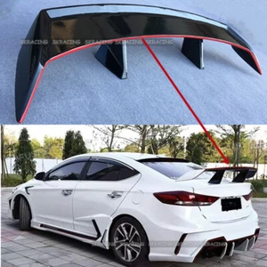 NEW STYLE For Hyundai Elantra 16-20 4DR Sedan Black+Red Trunk Spoiler Lid Wing - Picture 1 of 16