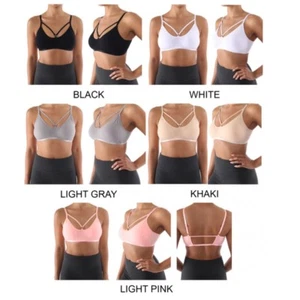 Sexy Women Cut Out Bra Crop Bustier Bralette Corset Tops Strappy Tank Top Blouse - Picture 1 of 10