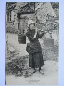 07F54 CPA Postkarte Animée - Creuse - 23 - Relingträger Wasser- Zur Land Creuse - Bild 1 von 2